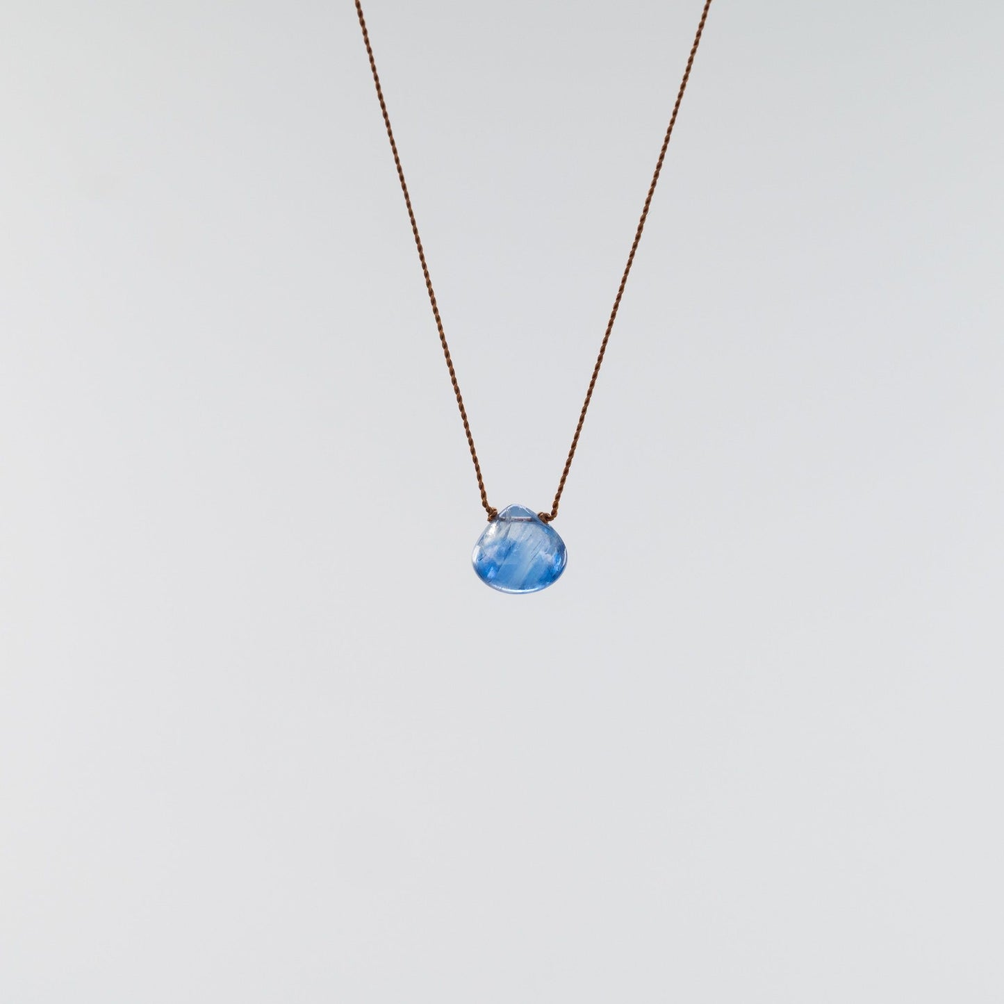 Royal Blue Kyanite Cabochon Zen Gem Necklace