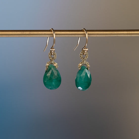 Danielle Welmond Emerald Drop Earrings