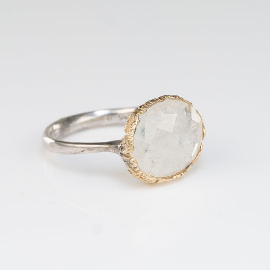 Danielle Welmond 14K and Sterling Silver Oval Moonstone Ring