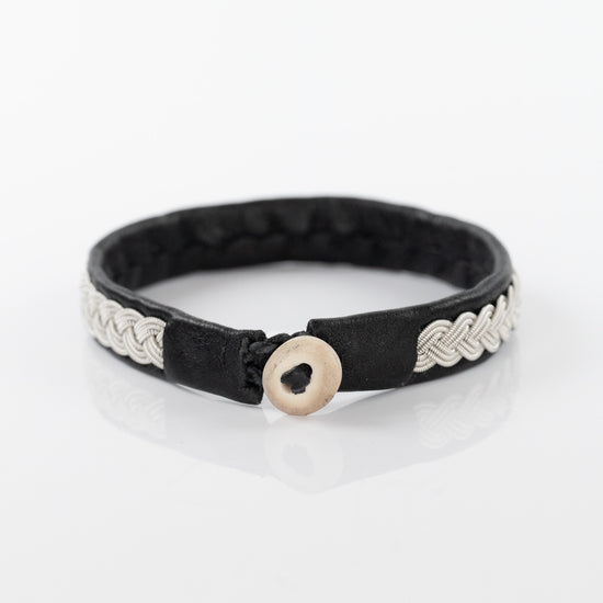 Tundra Simple Black Nine Strand Braid Bracelet