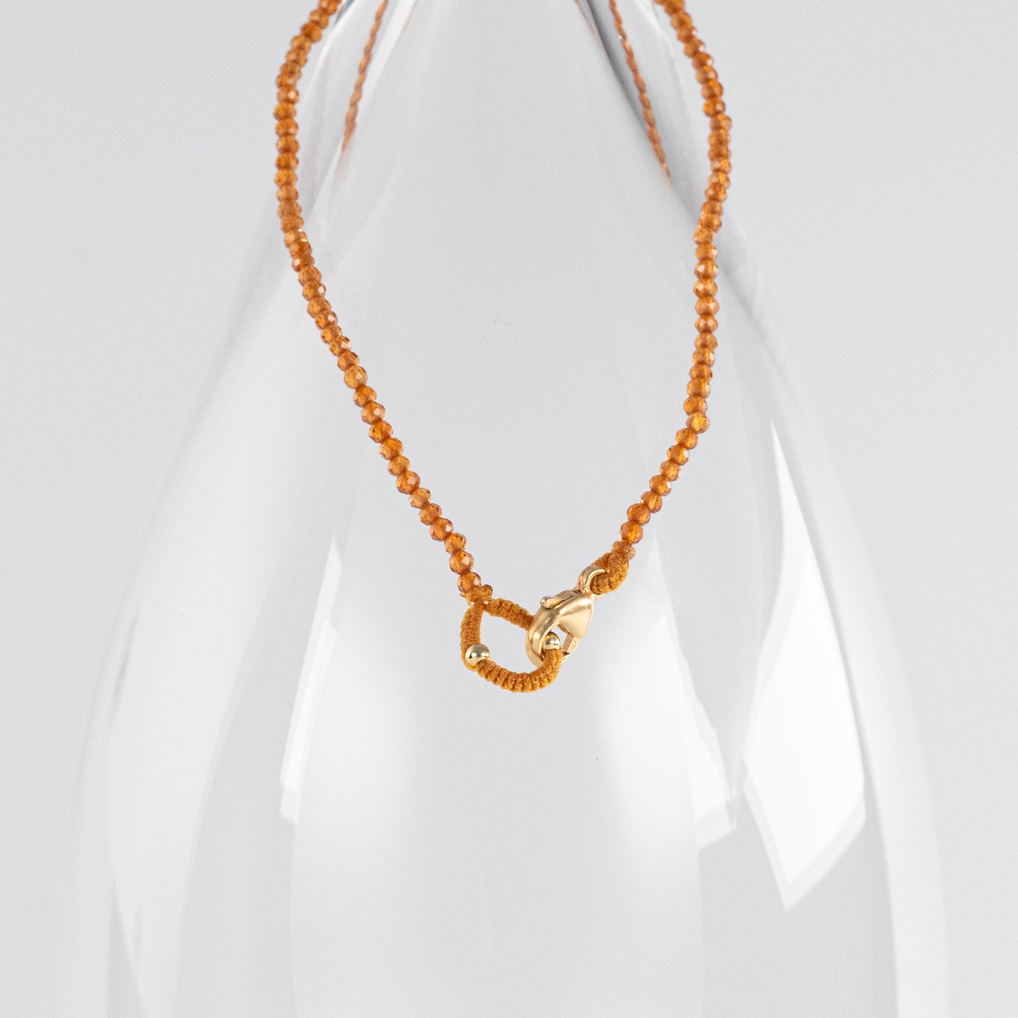 Minimalist Gemstone Gold Filled Chain Bracelet - Hessonite - Amber - The  Skinny: Gemstone Bar - SPUNK by CM