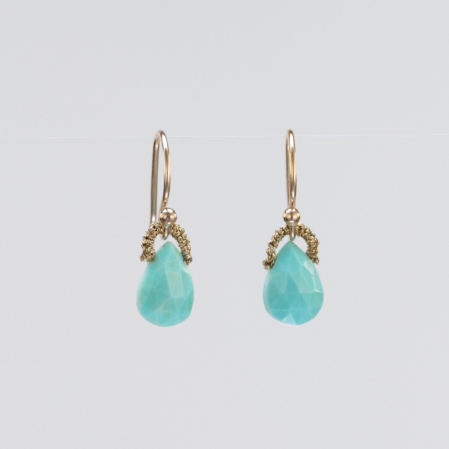 Load image into Gallery viewer, Danielle Welmond Sleeping Beauty Turquoise Drop Earrings
