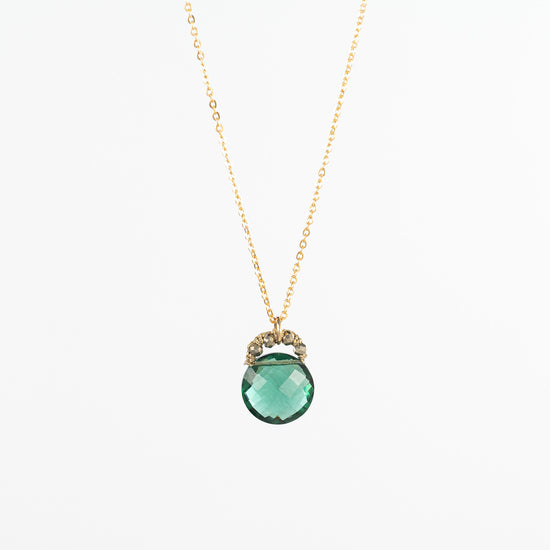 Load image into Gallery viewer, Danielle Welmond Petite Indicolite Coin Drop Necklace
