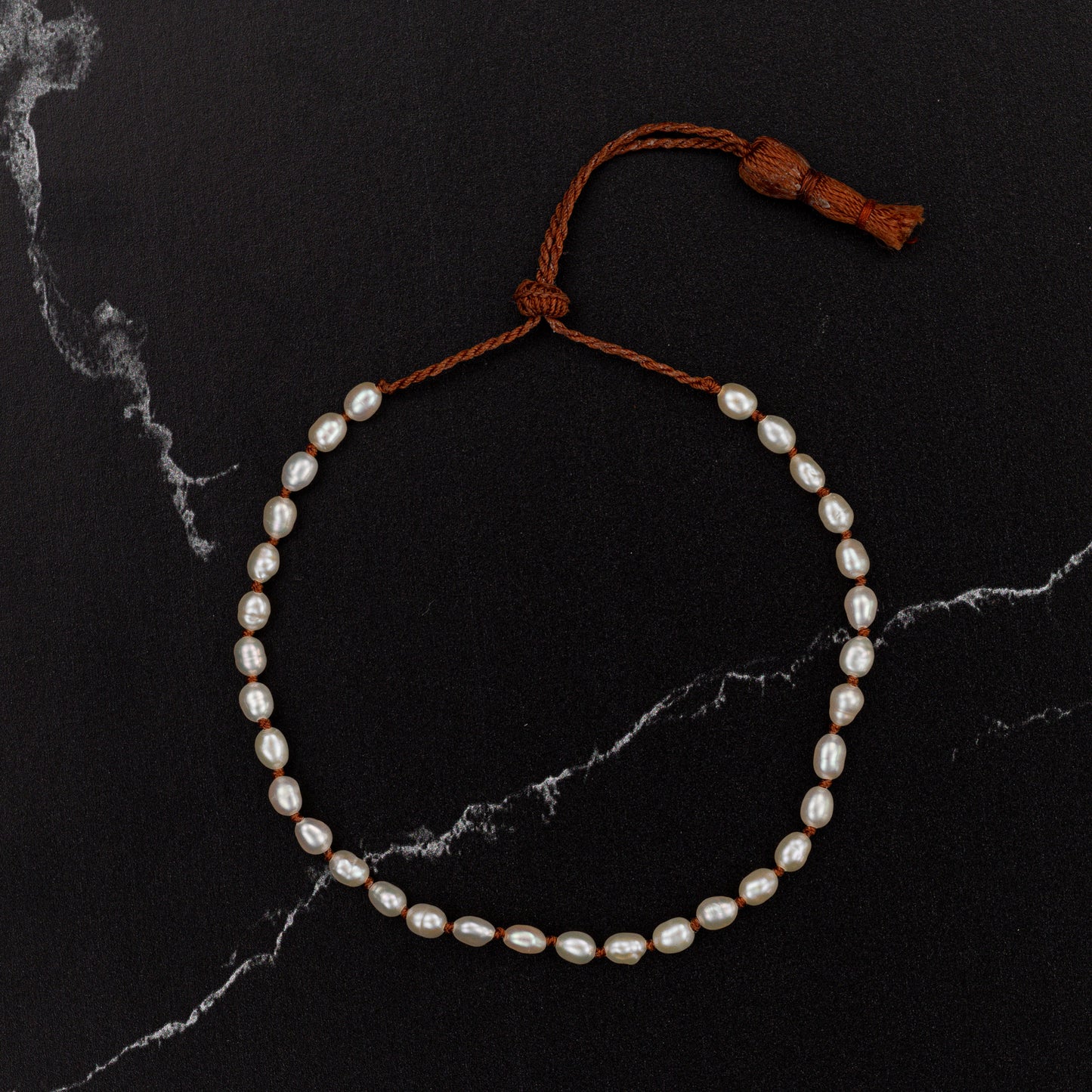 Load image into Gallery viewer, Tiny Beaded Oval White Pearl Bracelet
