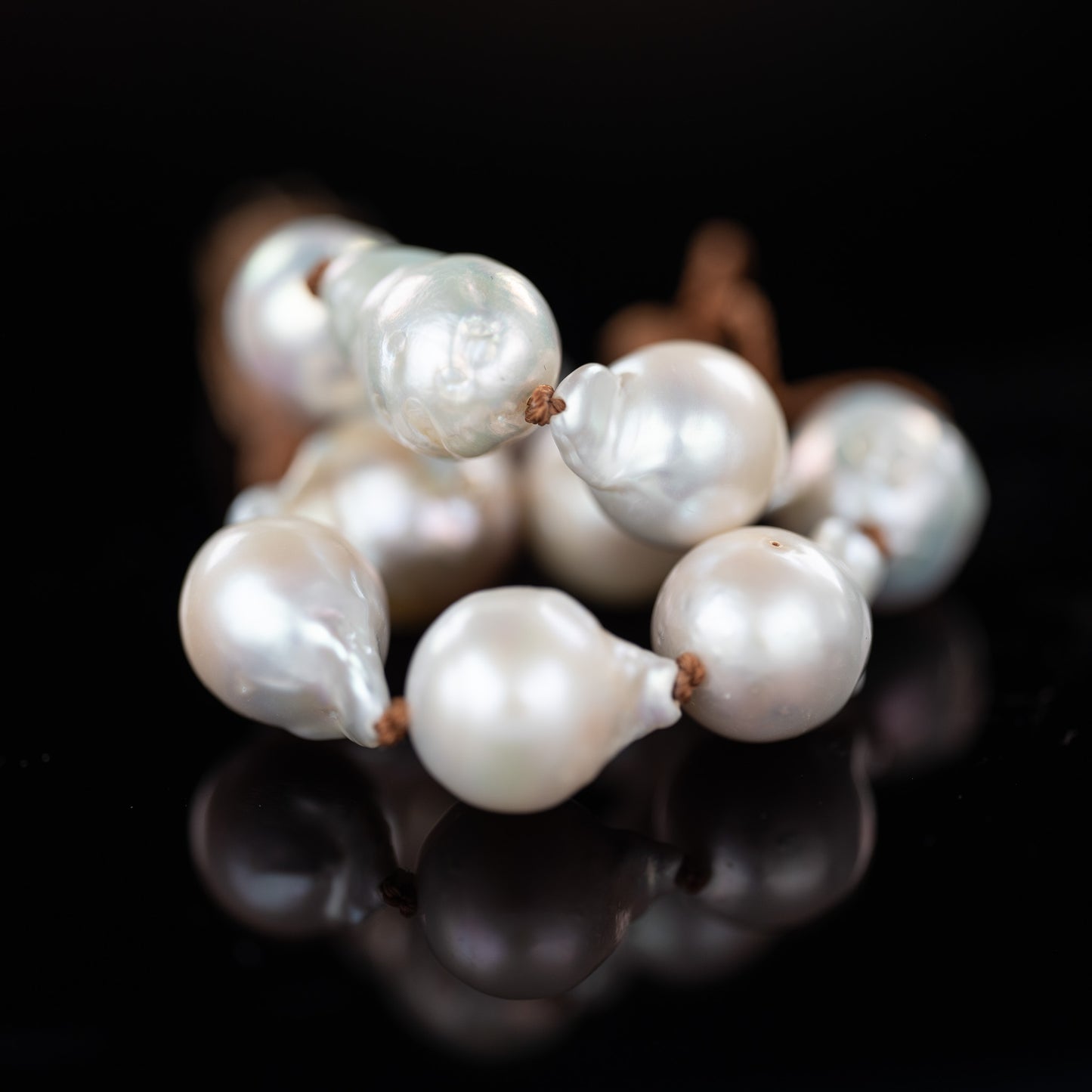 Chunky Baroque White Pearl Tassel Bracelet