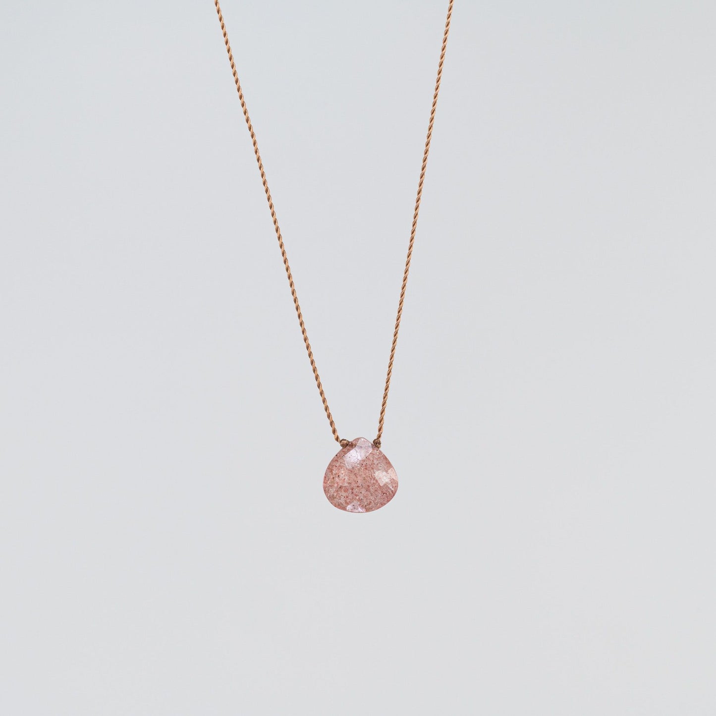 Strawberry Quartz Zen Gem Necklace