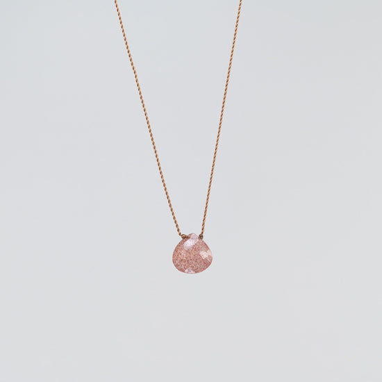 Strawberry Quartz Zen Gem Necklace