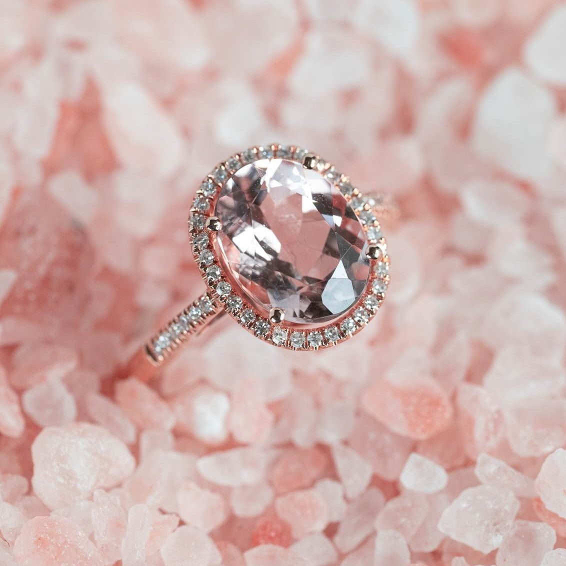 Load image into Gallery viewer, LIVEN 14K Rose Gold One of a Kind Morganite Ring
