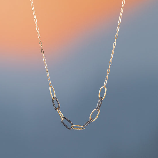 Load image into Gallery viewer, Baby Bowline Two Tone Segment Necklace
