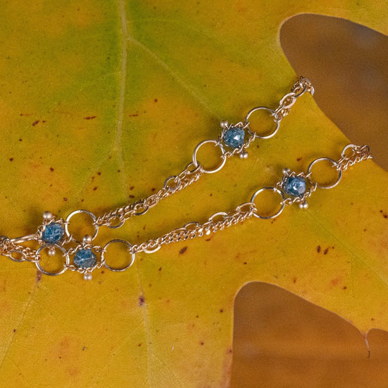 AMÁLI 18K Whisper Chain Bracelet in Blue Diamond
