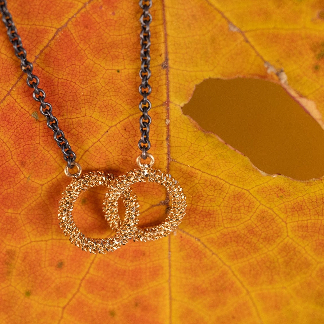 Load image into Gallery viewer, AMÁLI Stardust Interlocking Circles Necklace
