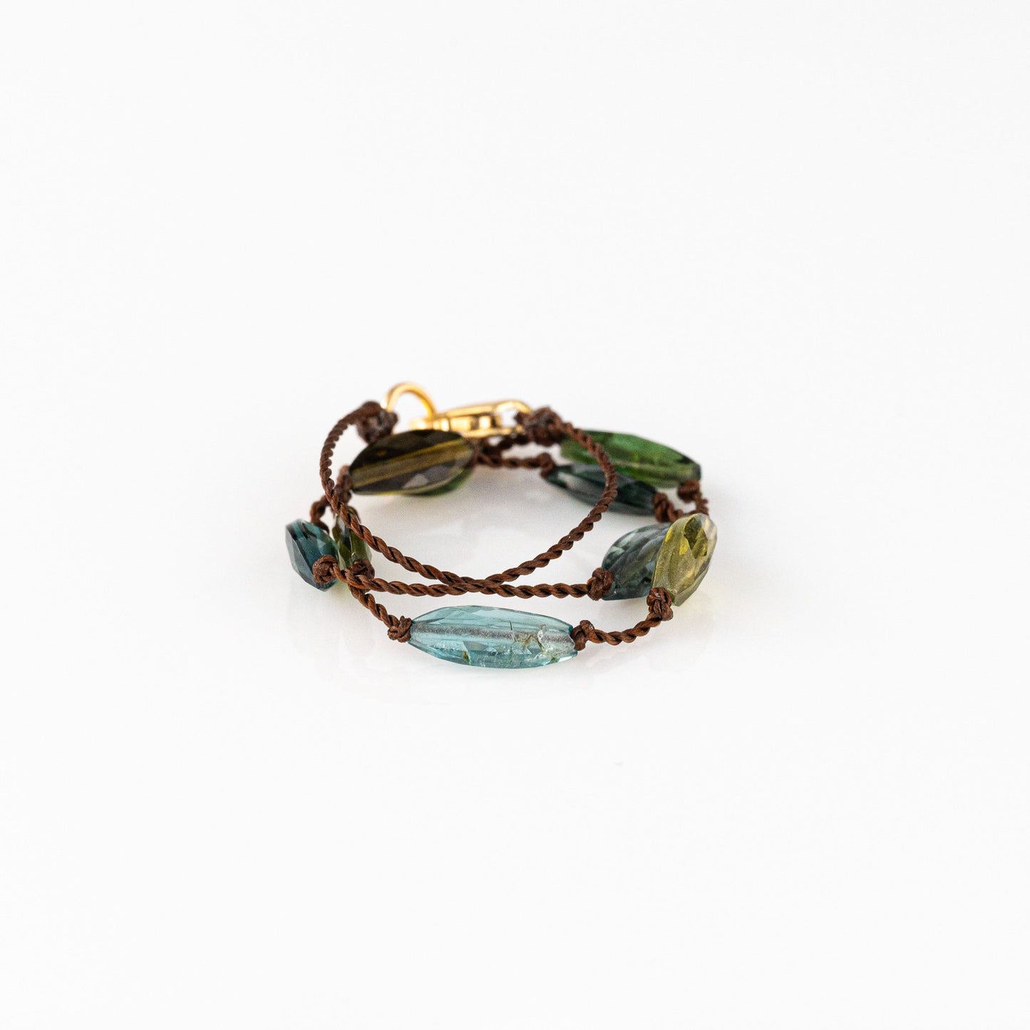 Blue Tourmaline + Green Tourmaline Beaded Bracelet