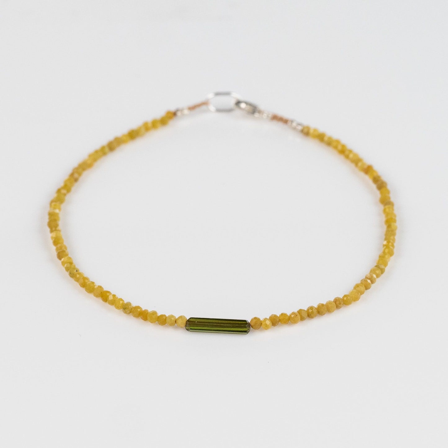 Load image into Gallery viewer, Olive Opal + Tourmaline Beaded Bracelet
