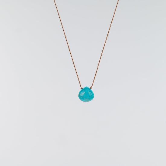 Sleeping Beauty Faceted Turquoise Zen Gem Necklace