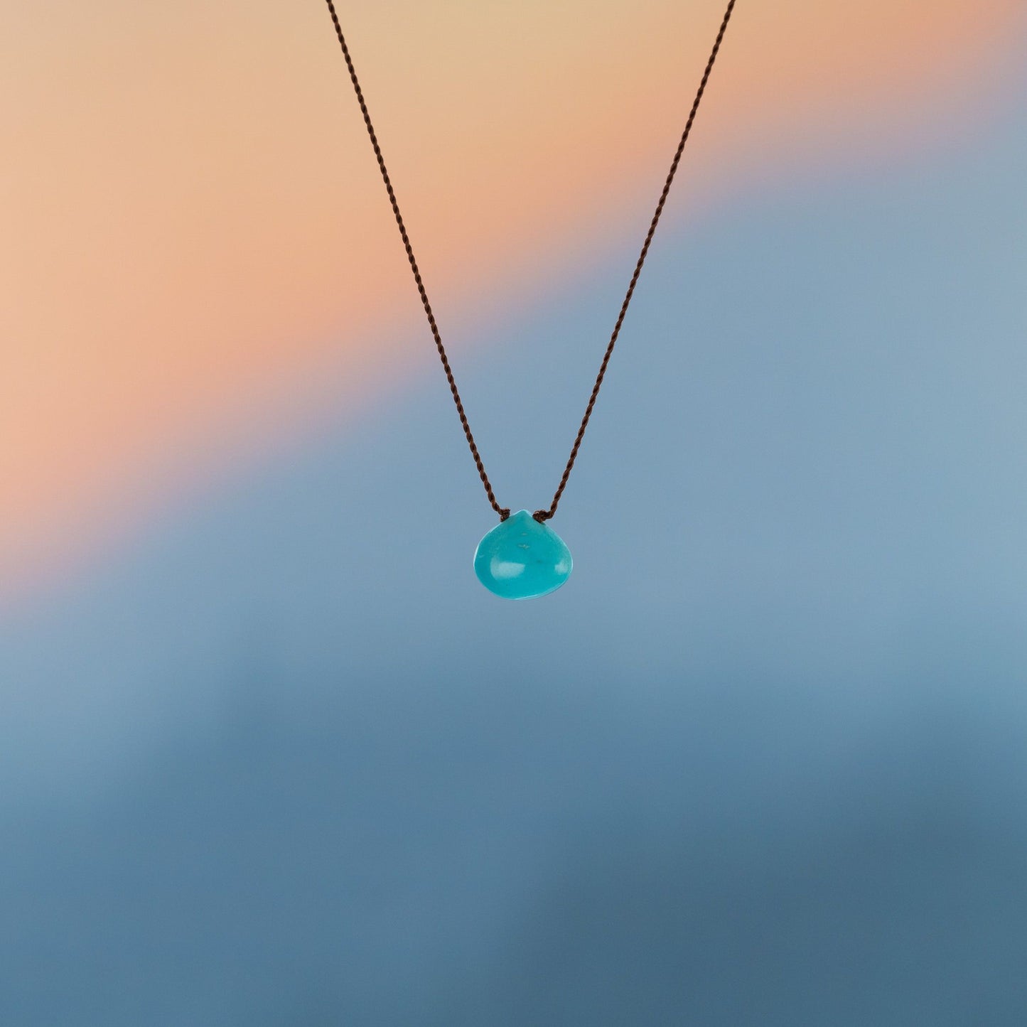 Sleeping Beauty Turquoise Cabochon Zen Gem Necklace