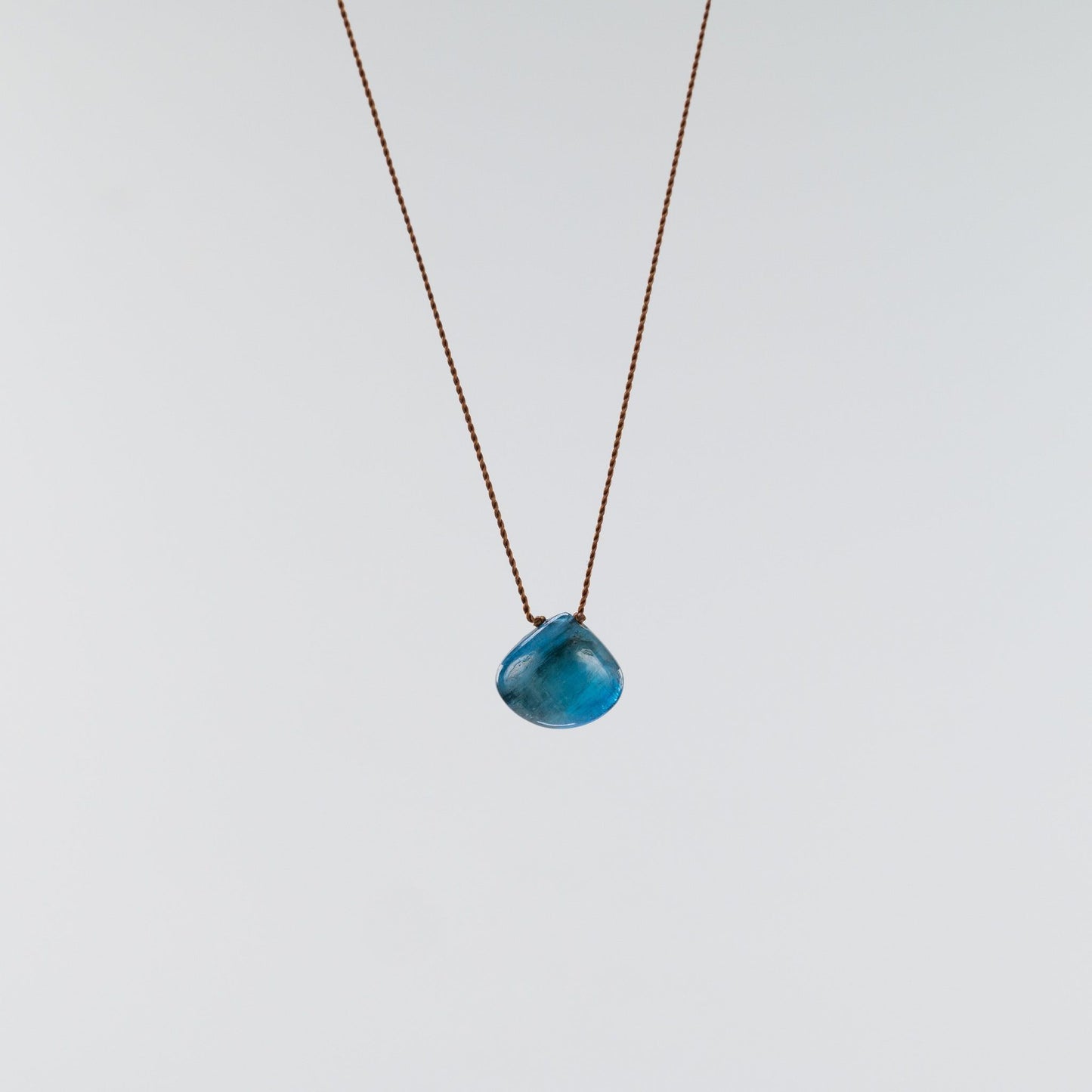 Large Teal Kyanite Zen Gem Necklace