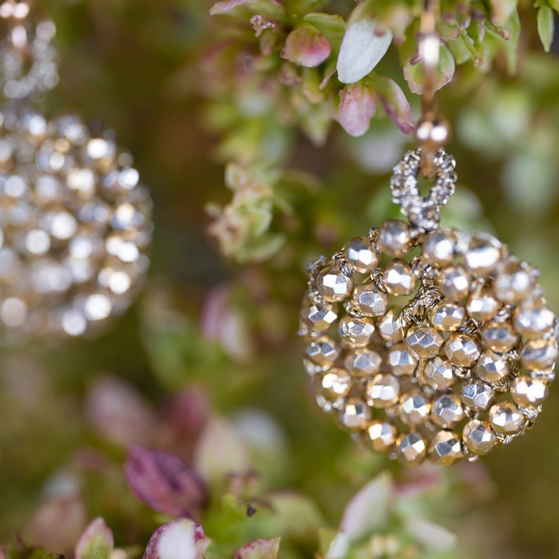 Danielle Welmond Woven Gold Pyrite Coin Earrings