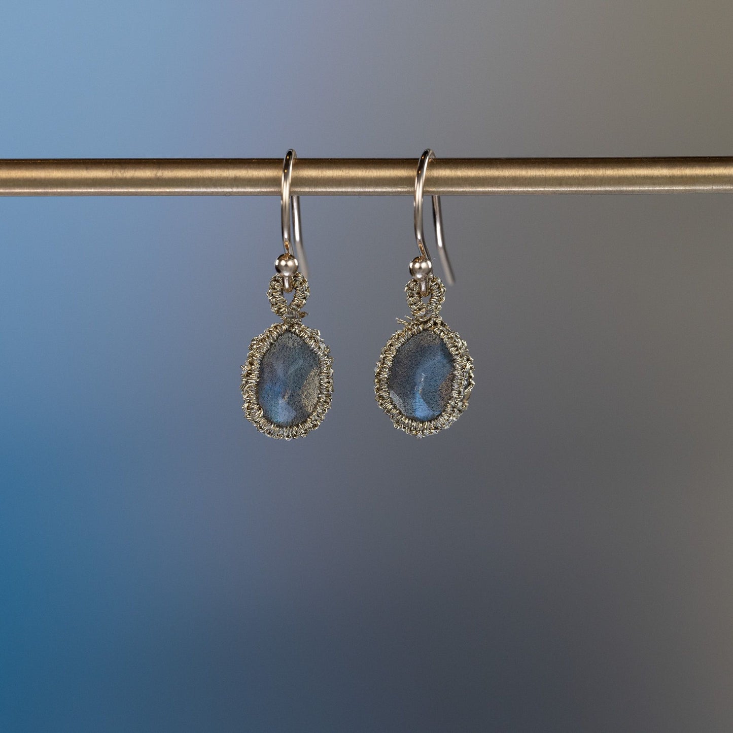 Load image into Gallery viewer, Danielle Welmond Caged Labradorite Earrings
