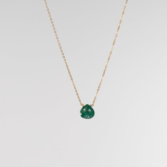 Load image into Gallery viewer, Danielle Welmond Petite Emerald Drop Necklace
