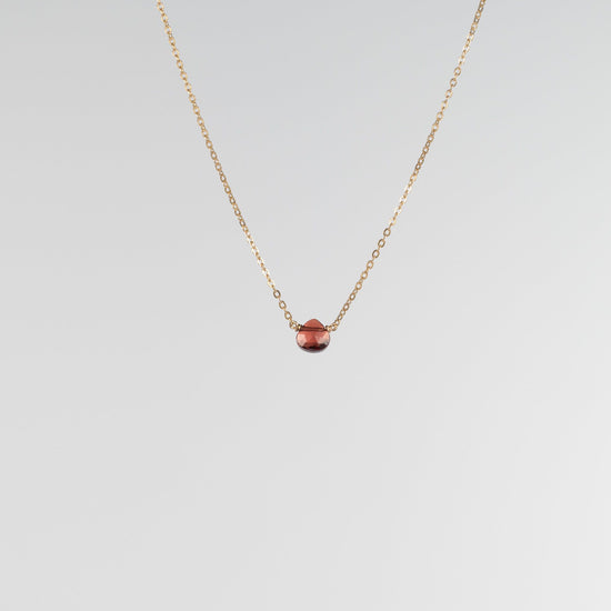 Danielle Welmond Petite Garnet Drop Necklace