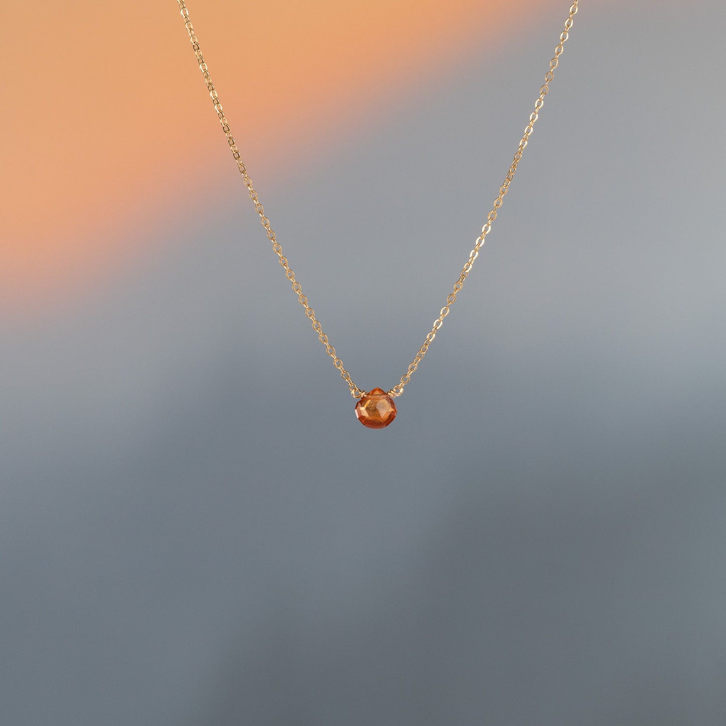 Load image into Gallery viewer, Danielle Welmond Petite Citrine Drop Necklace
