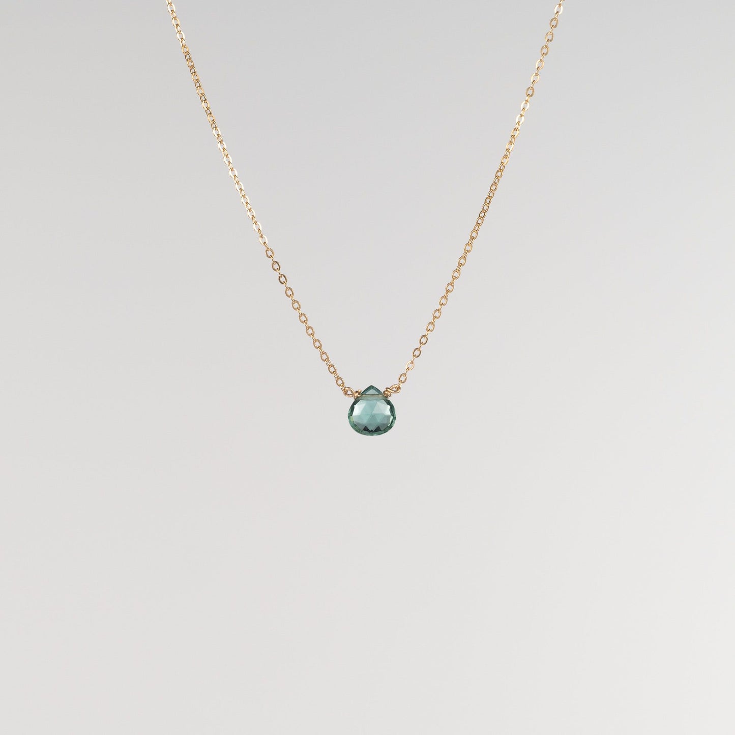 Load image into Gallery viewer, Danielle Welmond Petite Indicolite Drop Necklace

