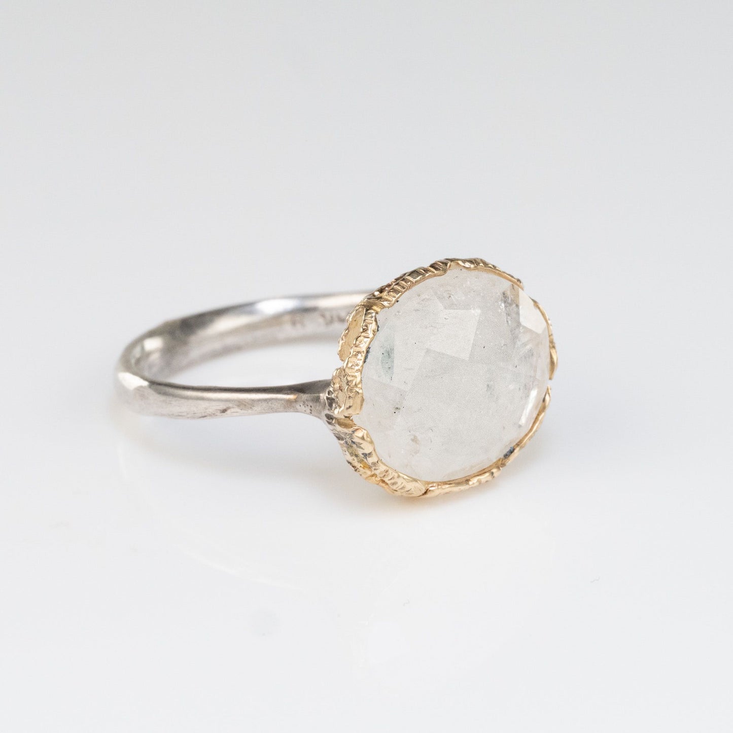 Danielle Welmond 14K and Sterling Silver Oval Moonstone Ring