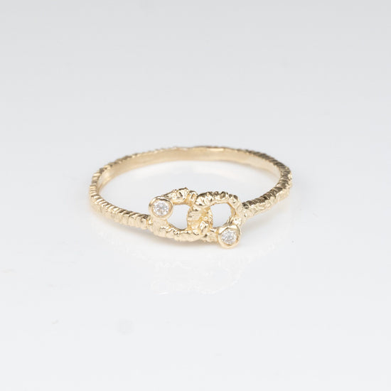 Load image into Gallery viewer, Danielle Welmond 14K Yellow Gold and Diamond Sweetheart Ring
