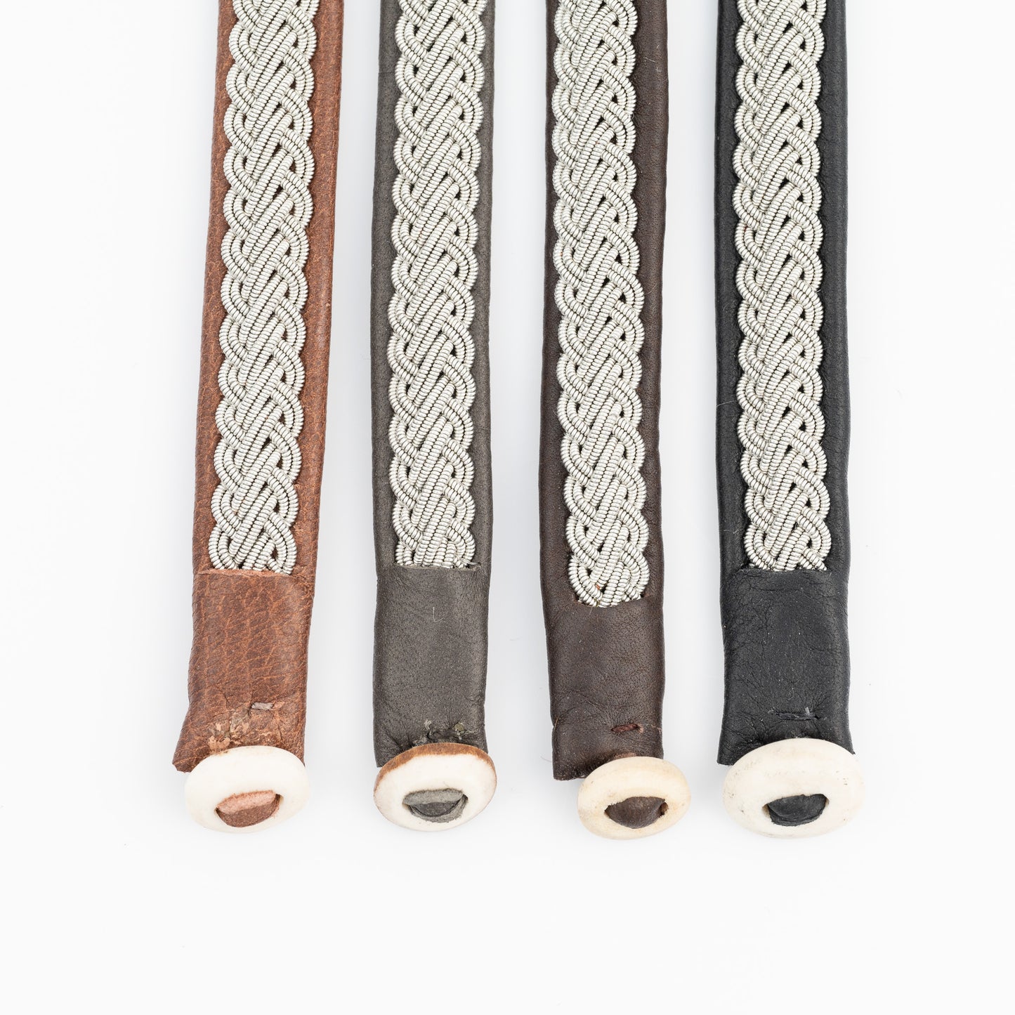 Load image into Gallery viewer, Bydalen Simple Khaki Five Strand Braid Bracelet
