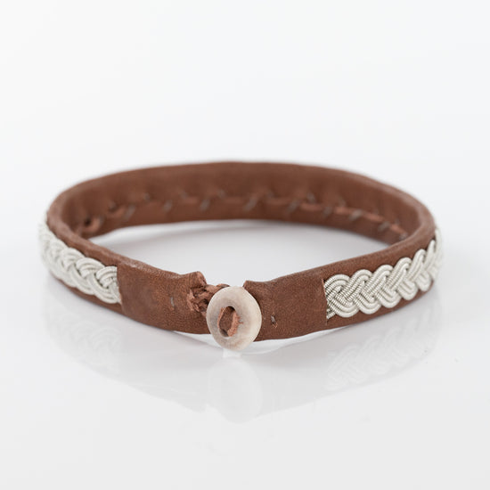 Tundra Simple Chestnut Nine Strand Braid Bracelet