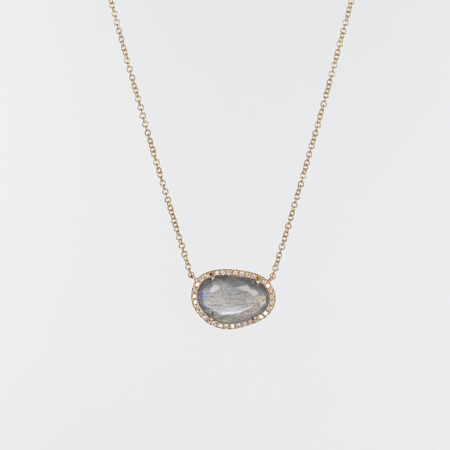 Load image into Gallery viewer, LIVEN 14K Yellow Gold Organic Labradorite Necklace
