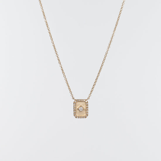 Load image into Gallery viewer, LIVEN 14K Yellow Gold Mirror Baguette Necklace
