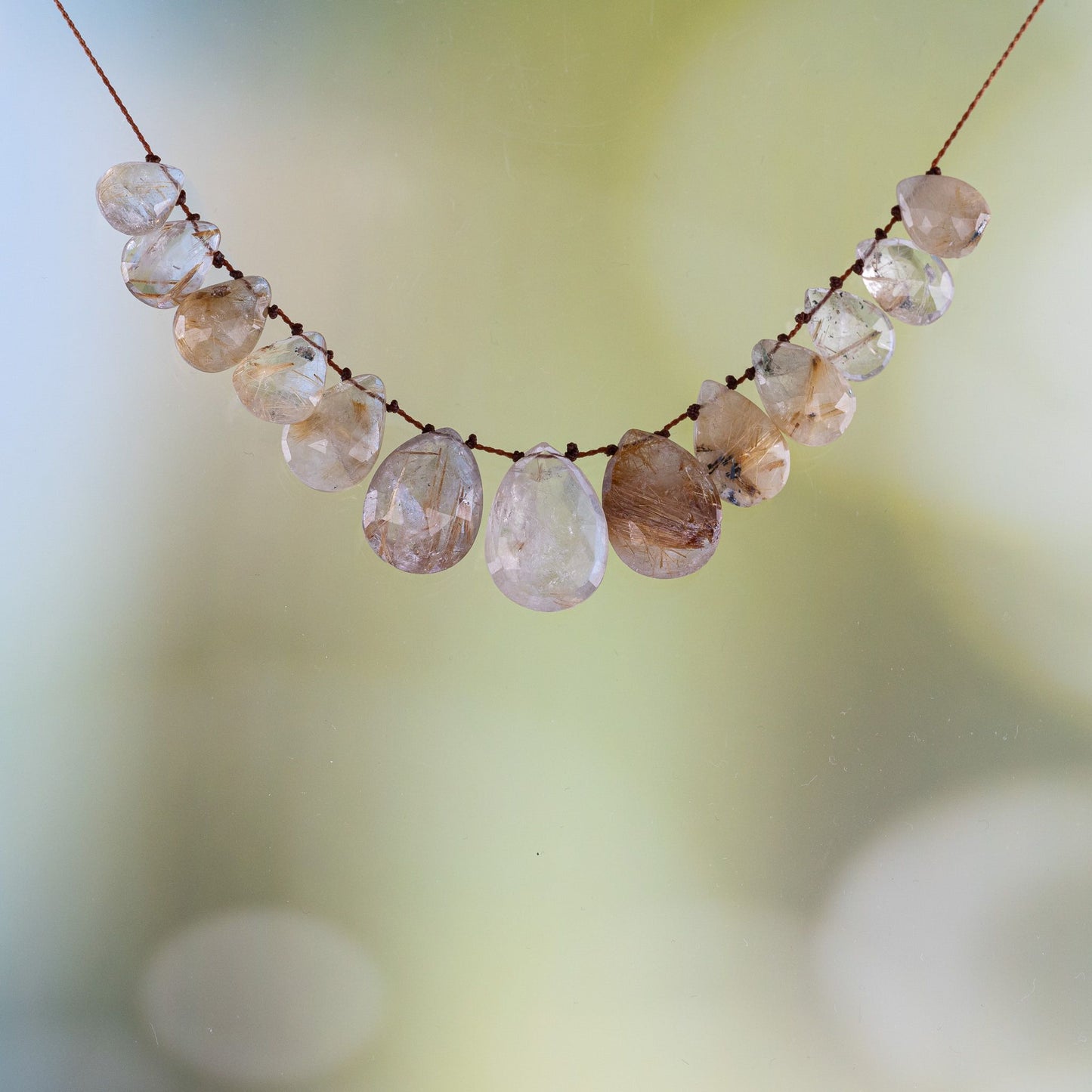 Load image into Gallery viewer, Floating Rutilated Quartz Necklace
