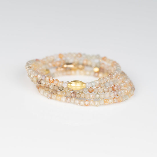 Load image into Gallery viewer, Zircon Beaded Necklace with 18K Bead
