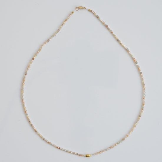 Zircon Beaded Necklace with 18K Bead