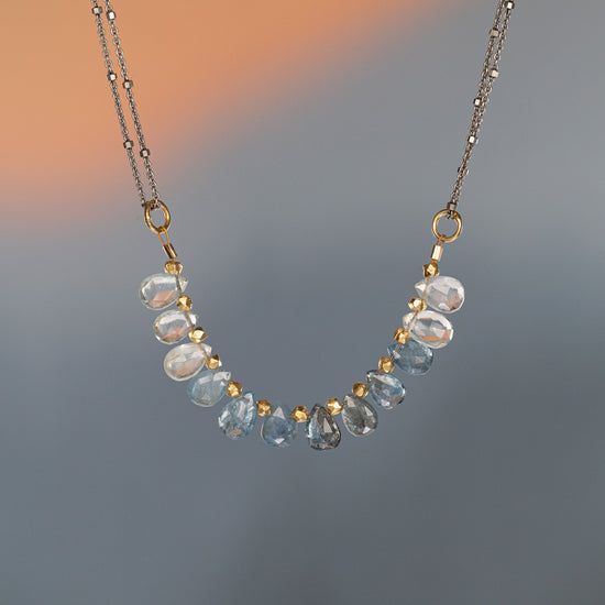 Load image into Gallery viewer, Kyanite Mixed Metal Necklace
