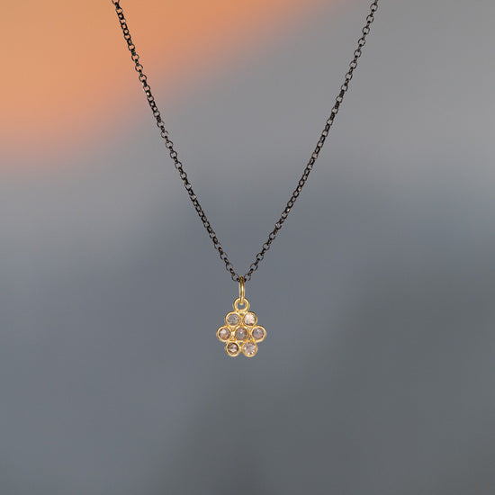 Diamond Slice Blossom Necklace