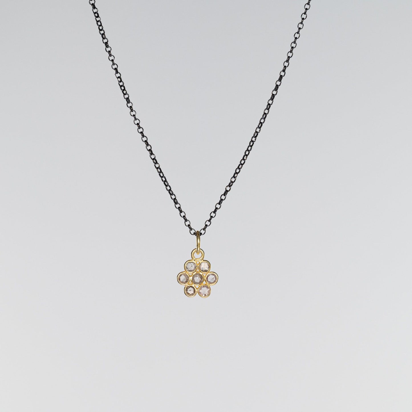 Diamond Slice Blossom Necklace
