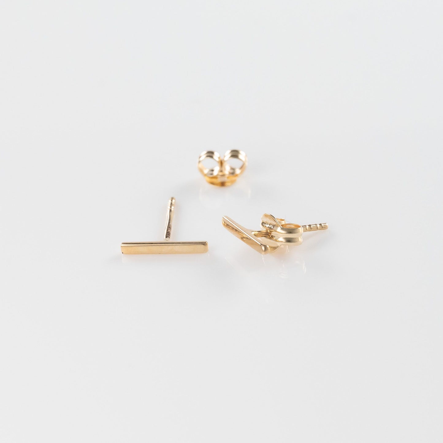 Load image into Gallery viewer, 14K Yellow Gold Stick Post Earrings
