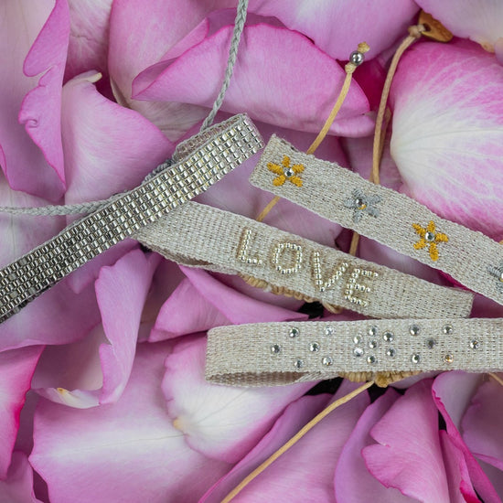 Load image into Gallery viewer, Beaded Silver Love Bracelet
